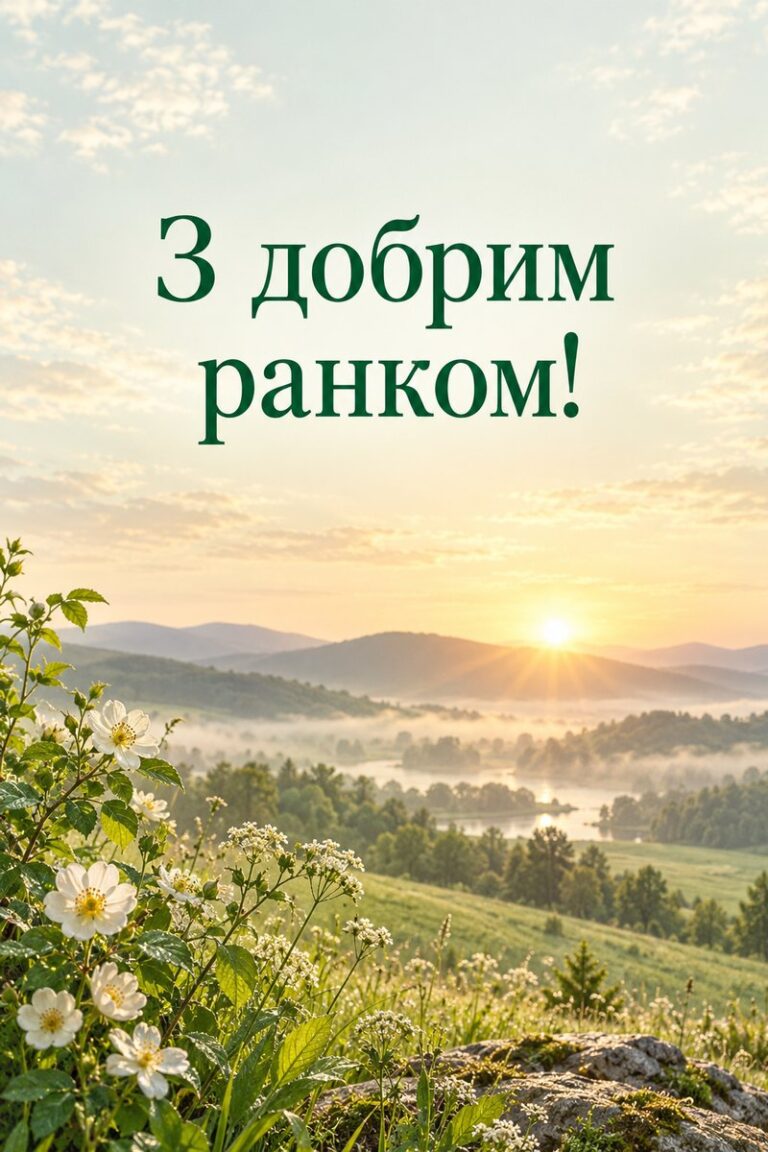 З добрим ранком! - листівка з привітанням з добрим ранком