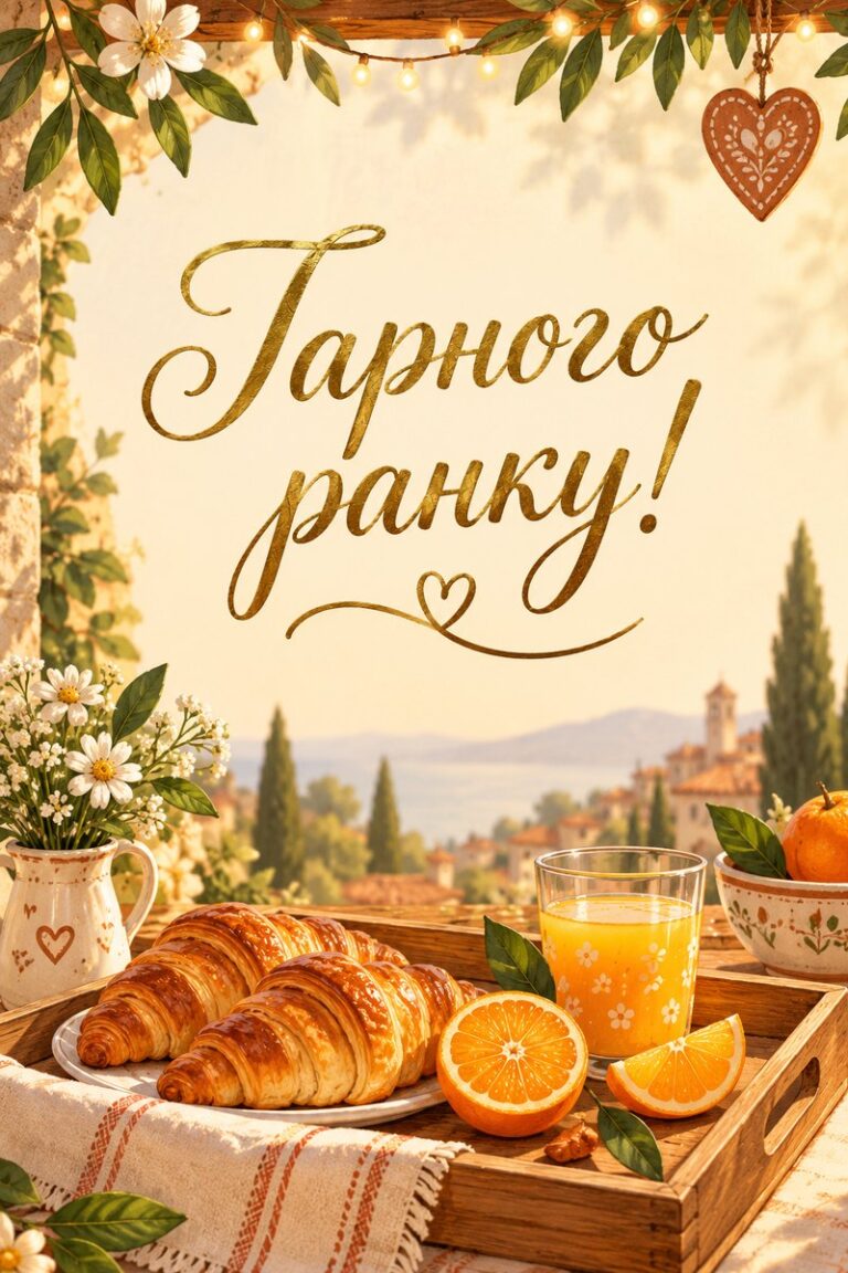 Гарного ранку! - листівка з привітанням з добрим ранком