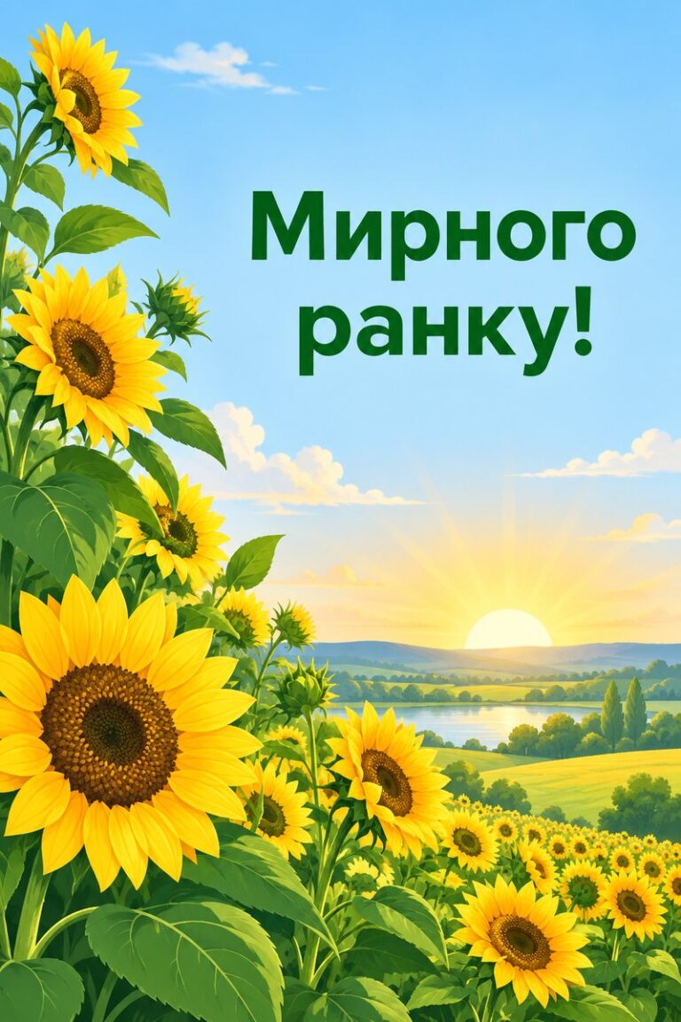 Мирного ранку! - листівка з привітанням з добрим ранком