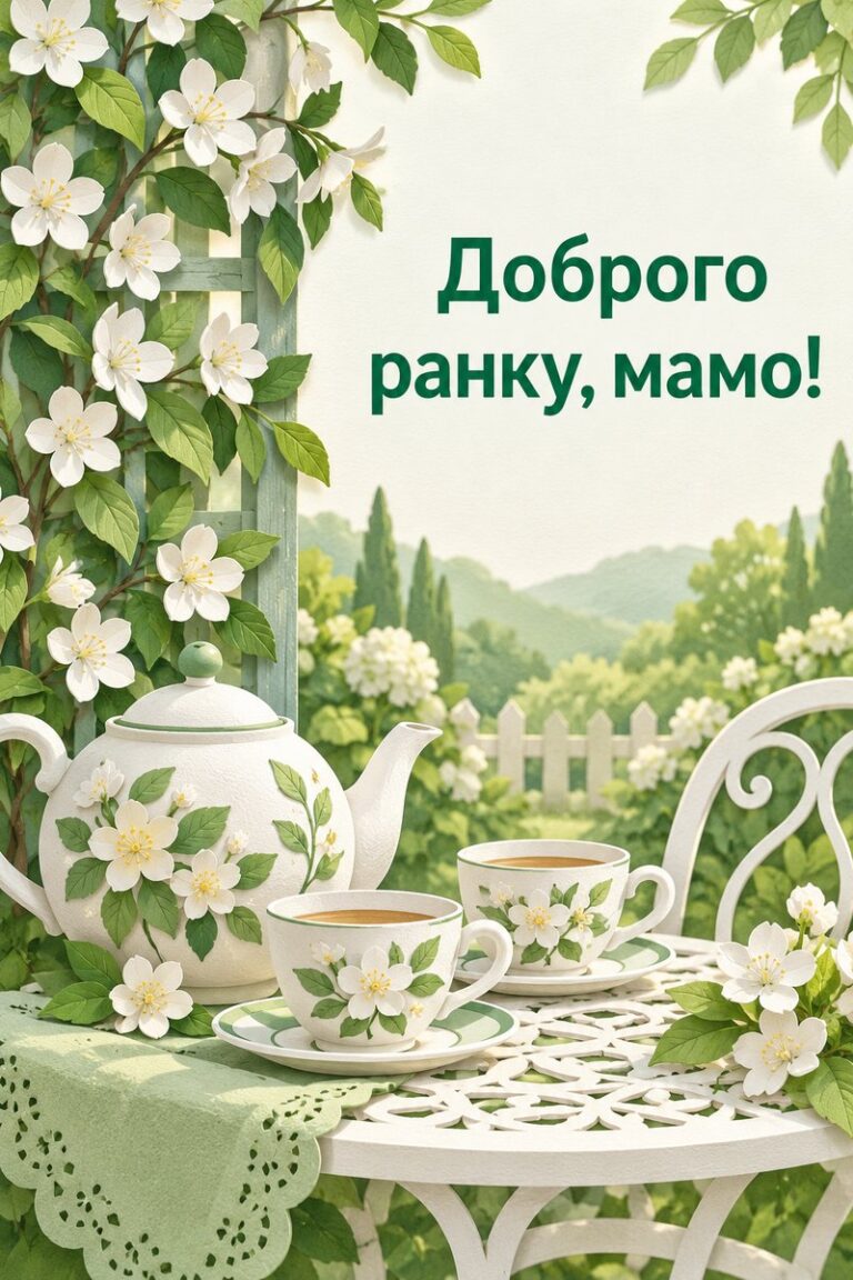 Доброго ранку, мамо! - листівка з привітанням з добрим ранком