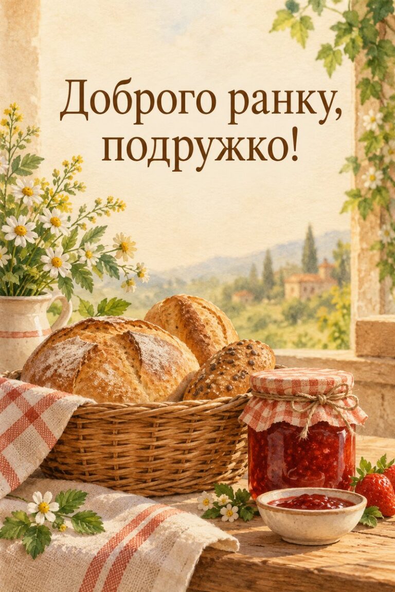Доброго ранку, подружко! - листівка з привітанням з добрим ранком