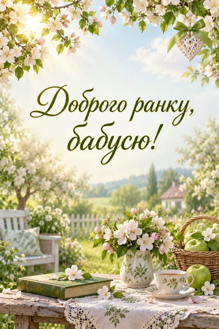 Доброго ранку, бабусю! - листівка з привітанням з добрим ранком