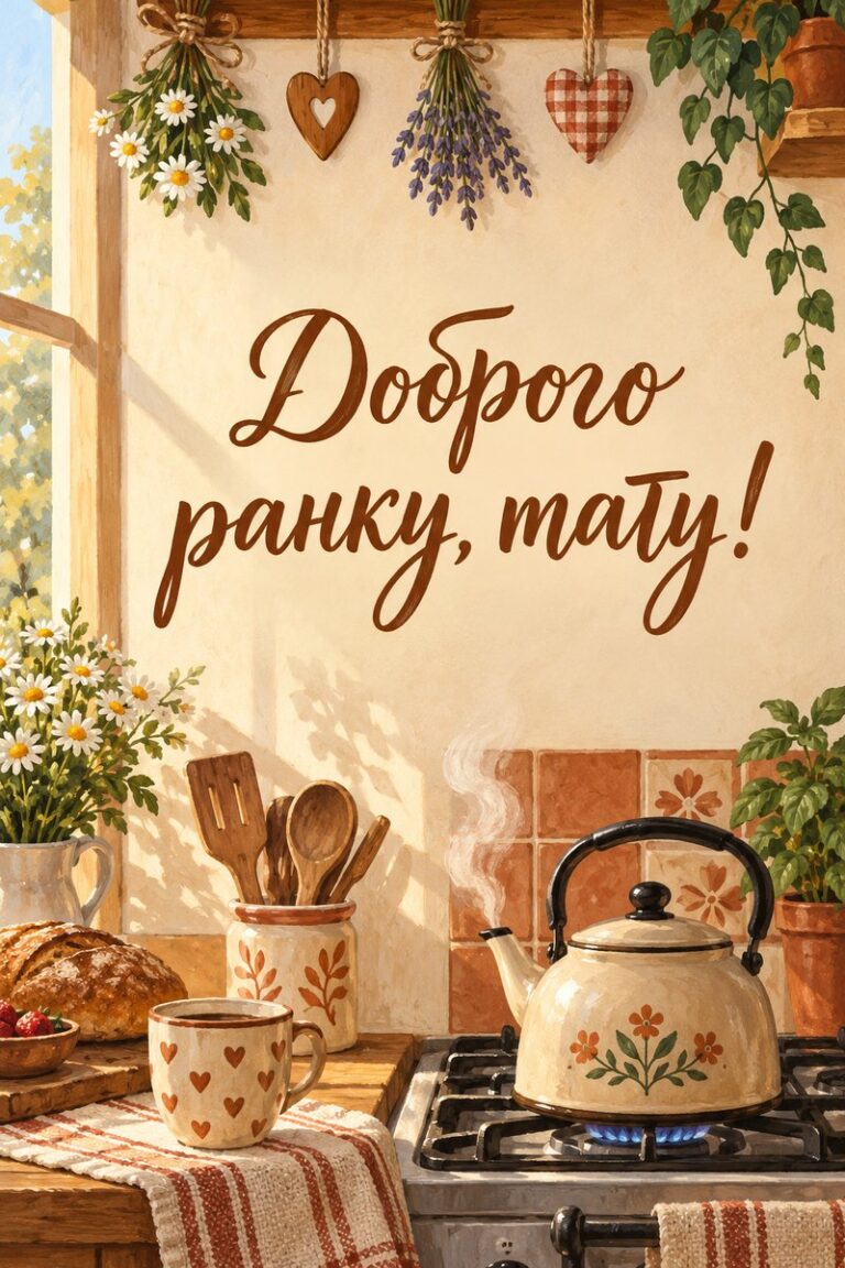 Доброго ранку, тату! - листівка з привітанням з добрим ранком