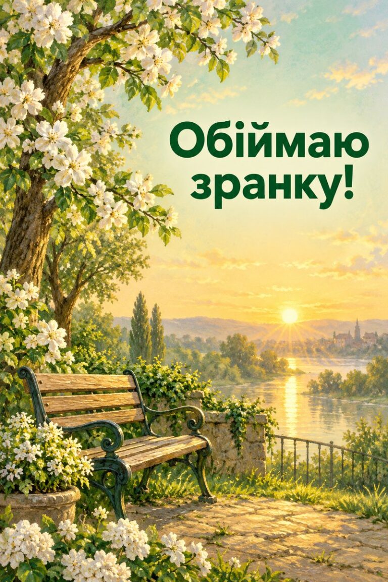 Обіймаю зранку! - листівка з привітанням з добрим ранком