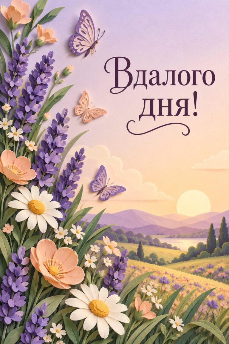Вдалого дня! - листівка з привітанням з добрим ранком