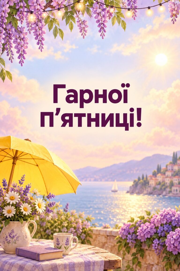 Гарної пʼятниці! - листівка з привітанням з добрим ранком