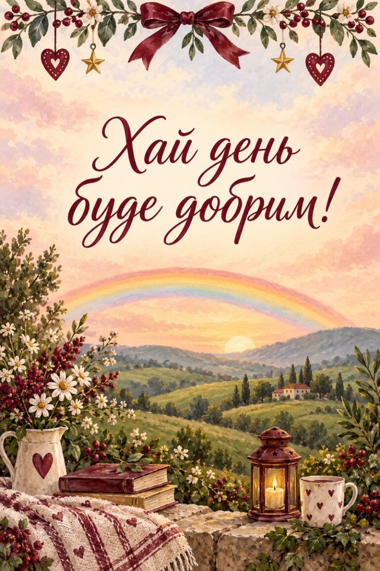 Хай день буде добрим! - листівка з привітанням з добрим ранком