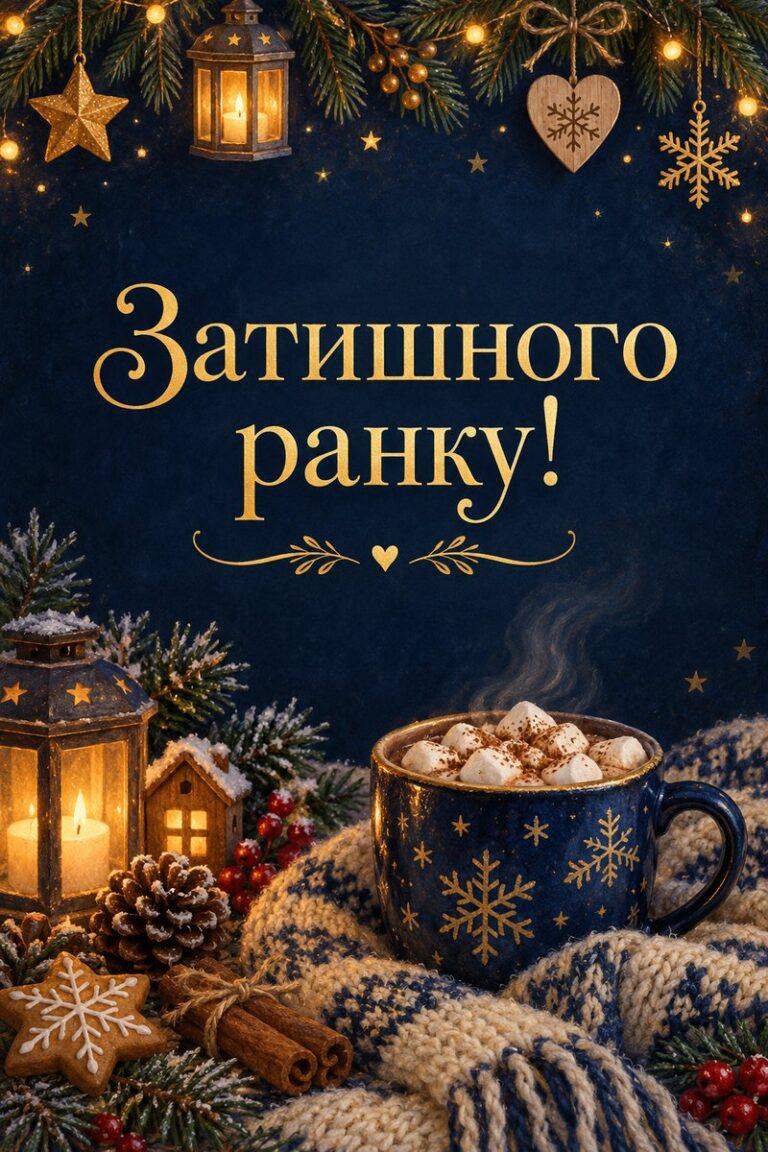 Затишного ранку! - листівка з привітанням з добрим ранком