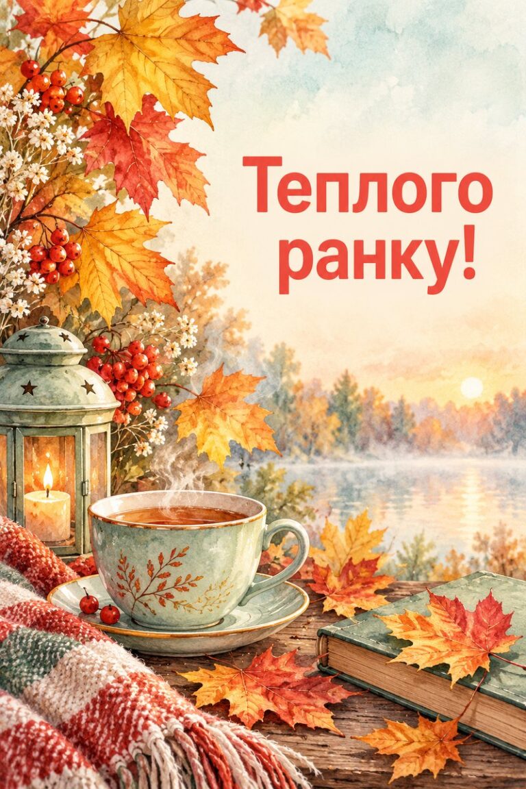 Теплого ранку! - листівка з привітанням з добрим ранком