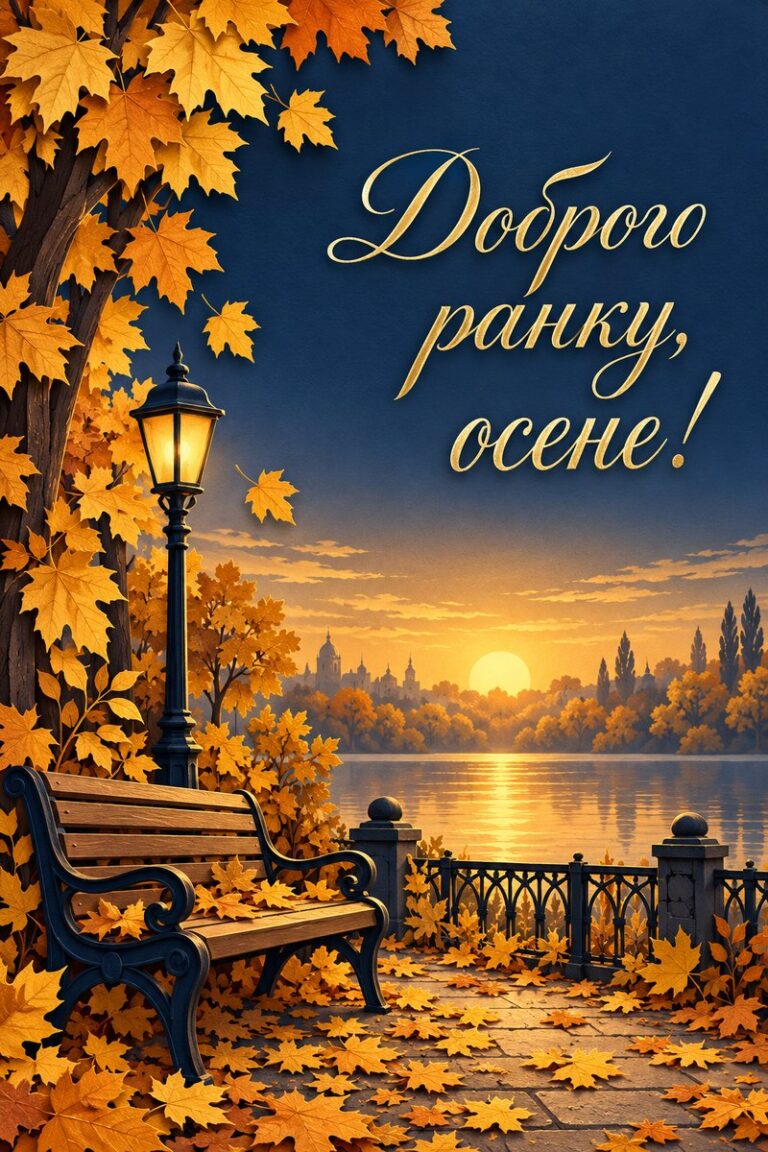 Доброго ранку, осене! - листівка з привітанням з добрим ранком