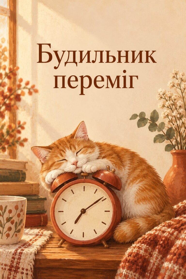 Будильник переміг - листівка з привітанням з добрим ранком