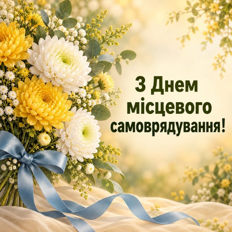 З Днем місцевого самоврядування! - листівка з привітанням з Днем місцевого самоврядування