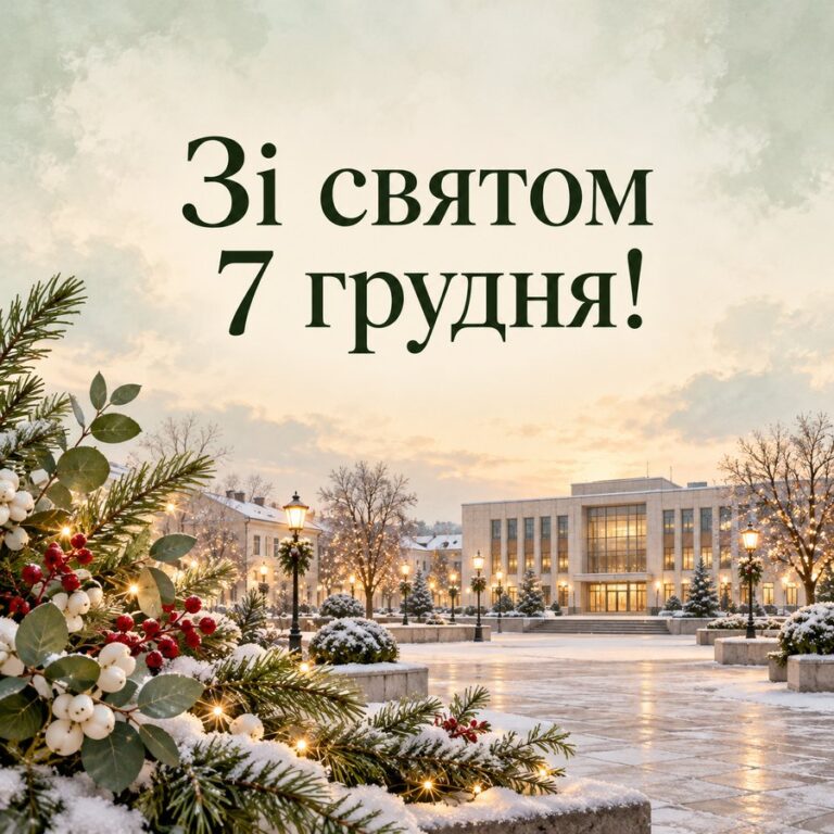 Зі святом 7 грудня! - листівка з привітанням з Днем місцевого самоврядування