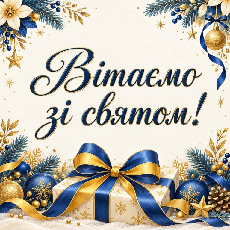 Вітаємо зі святом! - листівка з привітанням з Днем місцевого самоврядування