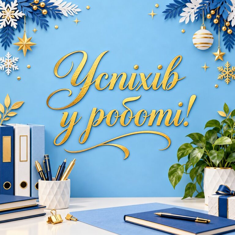 Успіхів у роботі! - листівка з привітанням з Днем місцевого самоврядування