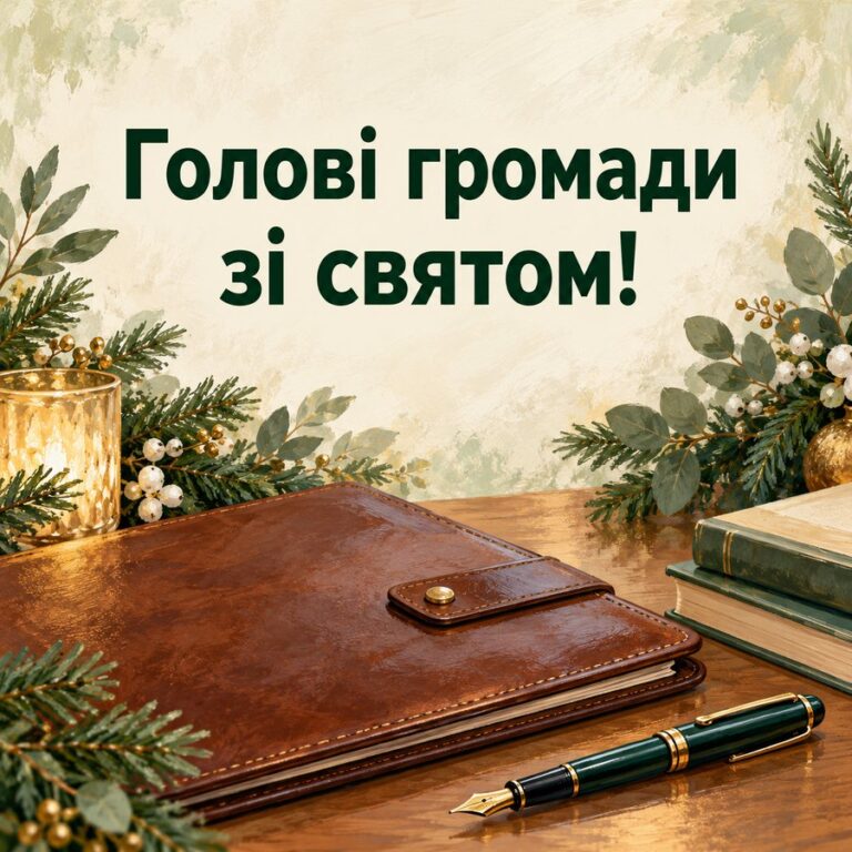 Голові громади зі святом! - листівка з привітанням з Днем місцевого самоврядування