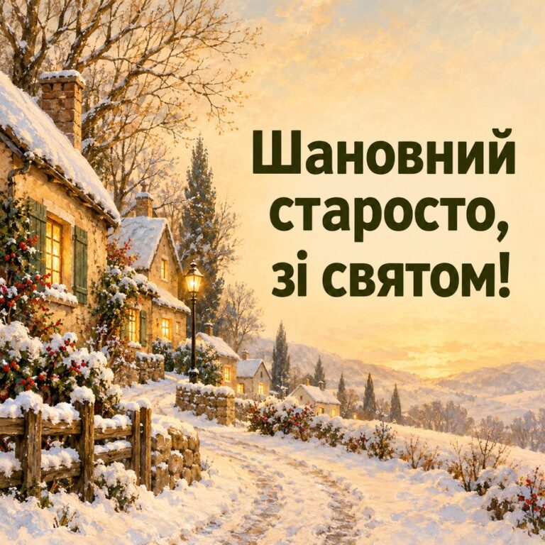 Шановний старосто, зі святом! - листівка з привітанням з Днем місцевого самоврядування
