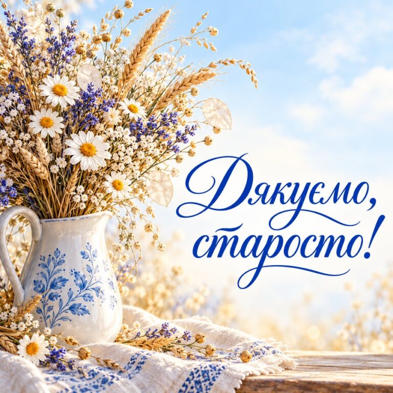 Дякуємо, старосто! - листівка з привітанням з Днем місцевого самоврядування