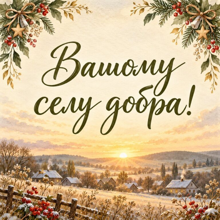 Вашому селу добра! - листівка з привітанням з Днем місцевого самоврядування