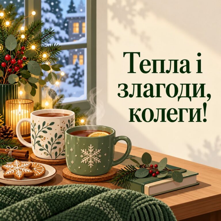 Тепла і злагоди, колеги! - листівка з привітанням з Днем місцевого самоврядування