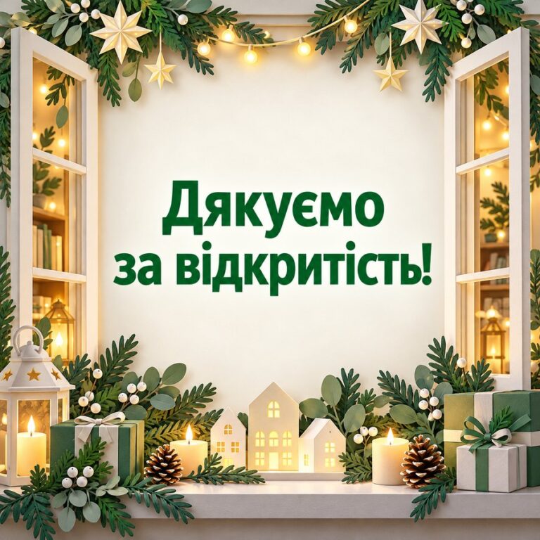 Дякуємо за відкритість! - листівка з привітанням з Днем місцевого самоврядування