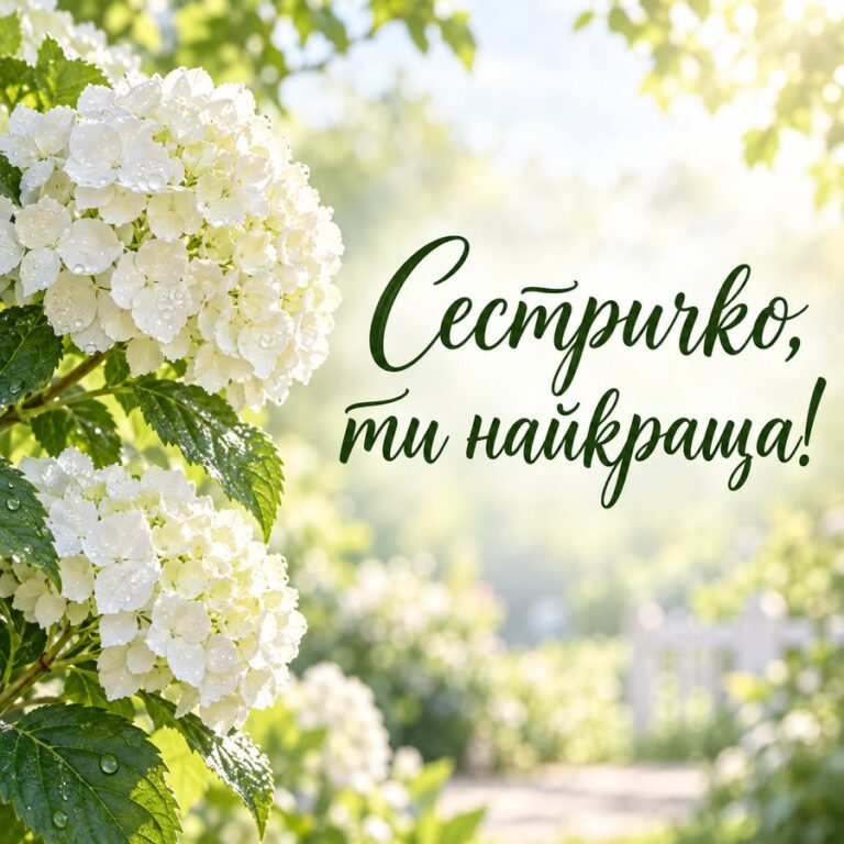 Сестричко, ти найкраща! - листівка з привітанням з Днем народження сестрі