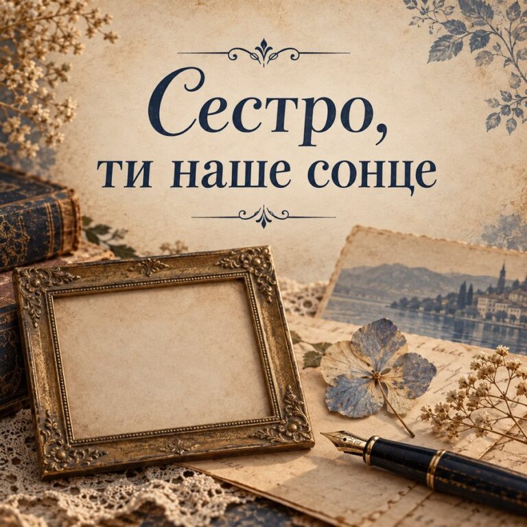 Сестро, ти наше сонце - листівка з привітанням з Днем народження сестрі
