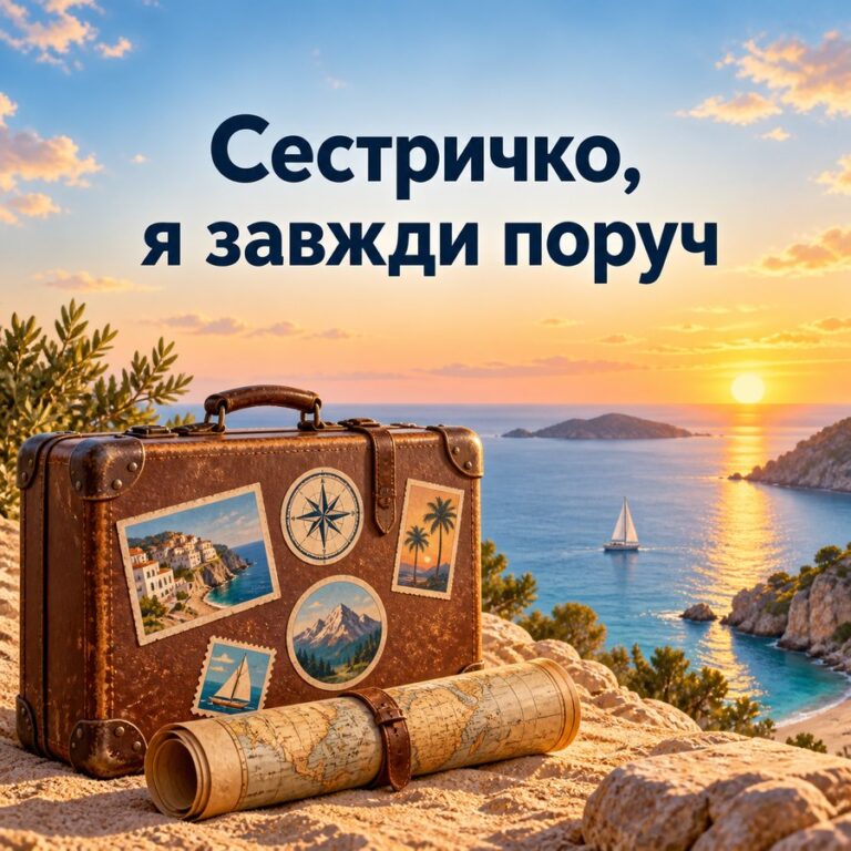 Сестричко, я завжди поруч - листівка з привітанням з Днем народження сестрі