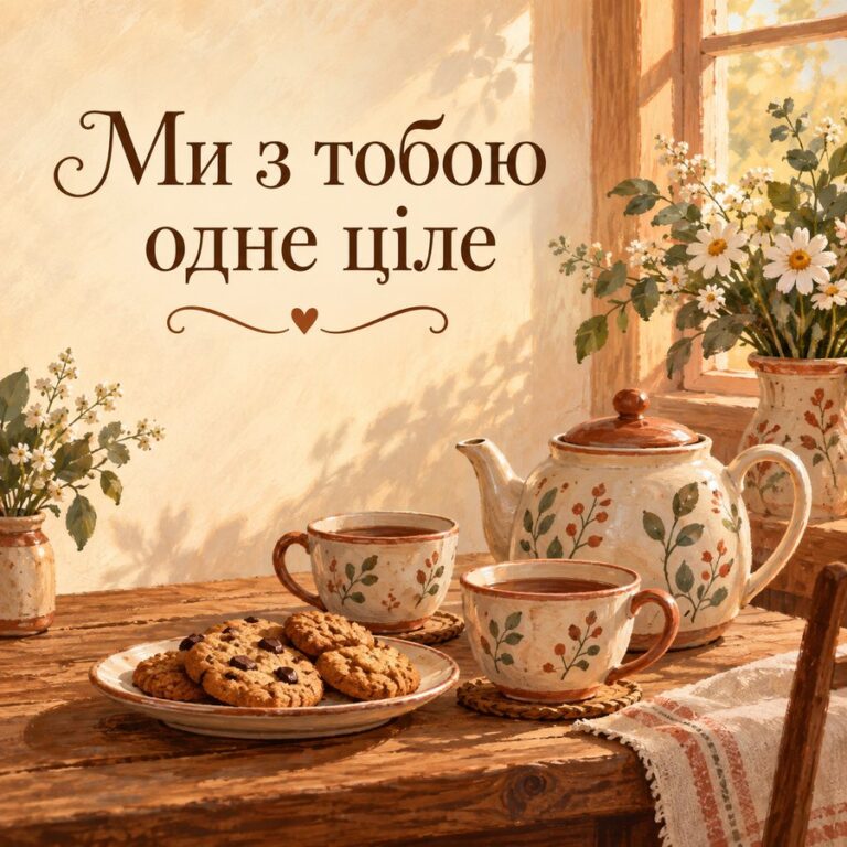 Ми з тобою одне ціле - листівка з привітанням з Днем народження сестрі