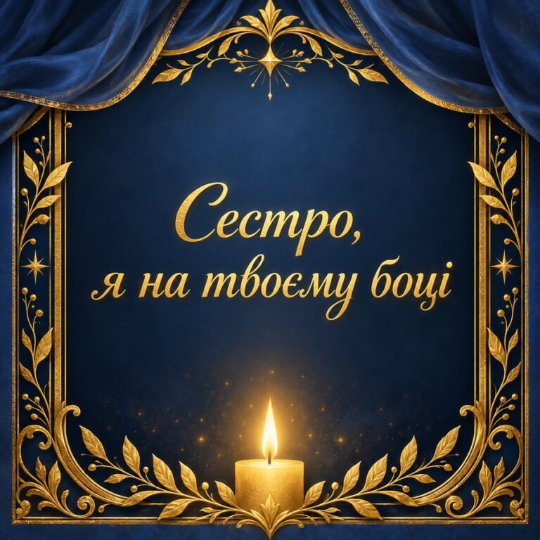 Сестро, я на твоєму боці - листівка з привітанням з Днем народження сестрі