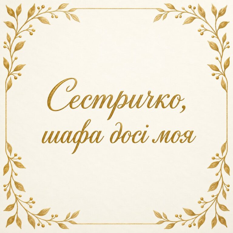 Сестричко, шафа досі моя - листівка з привітанням з Днем народження сестрі