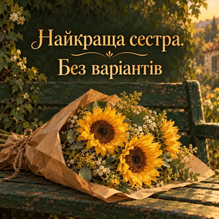 Найкраща сестра. Без варіантів - листівка з привітанням з Днем народження сестрі