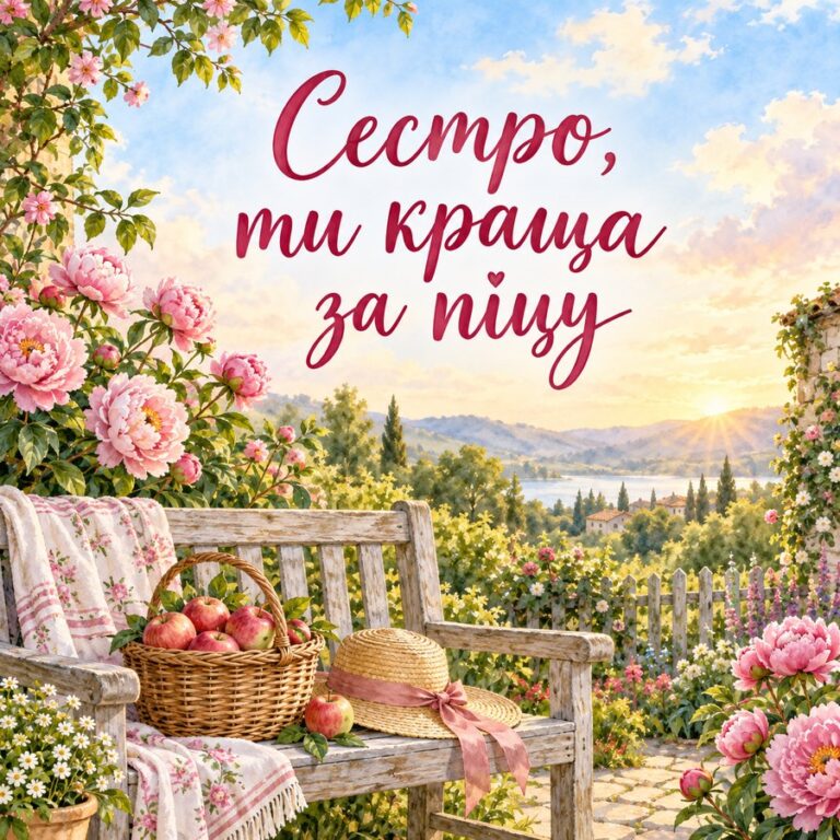 Сестро, ти краща за піцу - листівка з привітанням з Днем народження сестрі