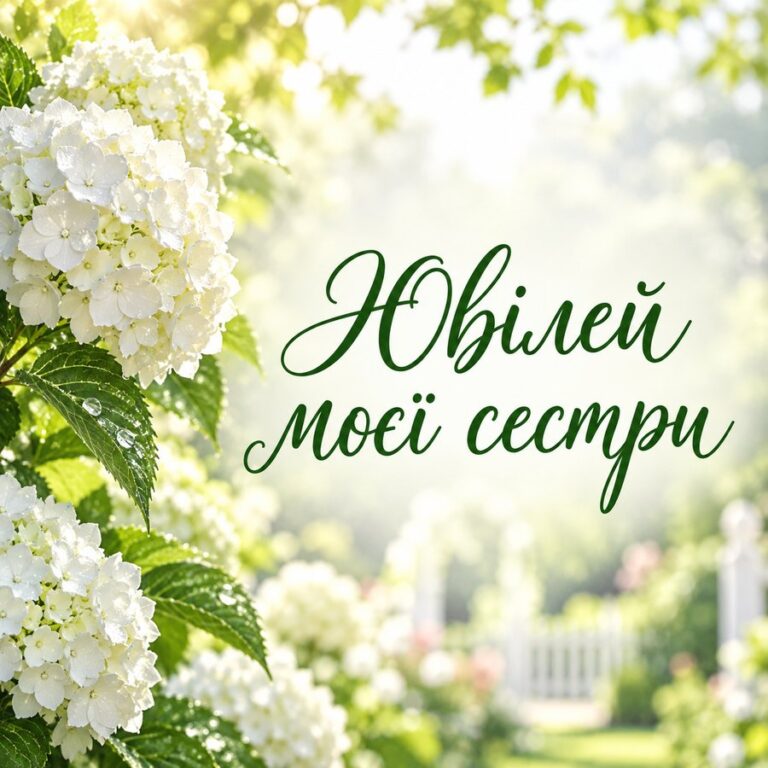 Ювілей моєї сестри - листівка з привітанням з Днем народження сестрі