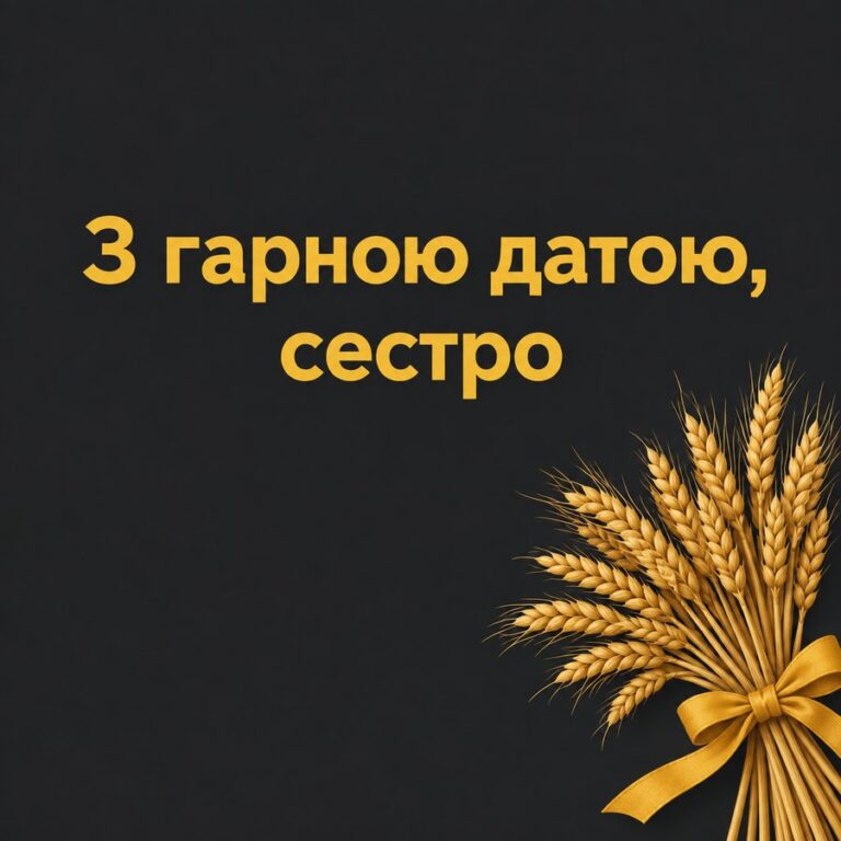 З гарною датою, сестро - листівка з привітанням з Днем народження сестрі