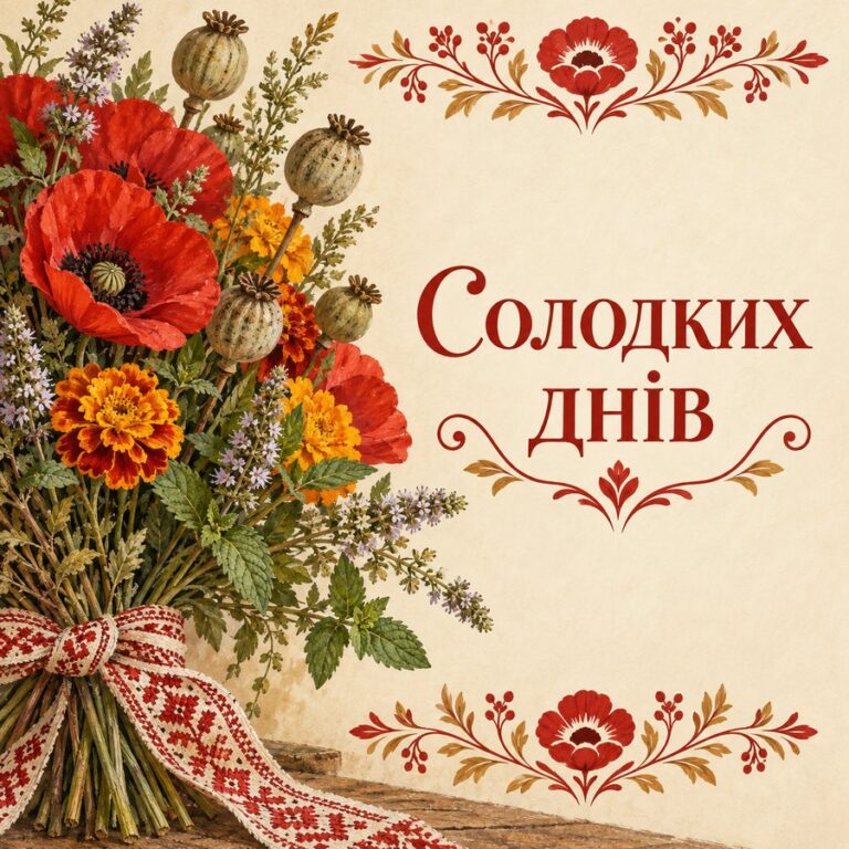 Солодких днів - листівка з привітанням з Медовим Спасом