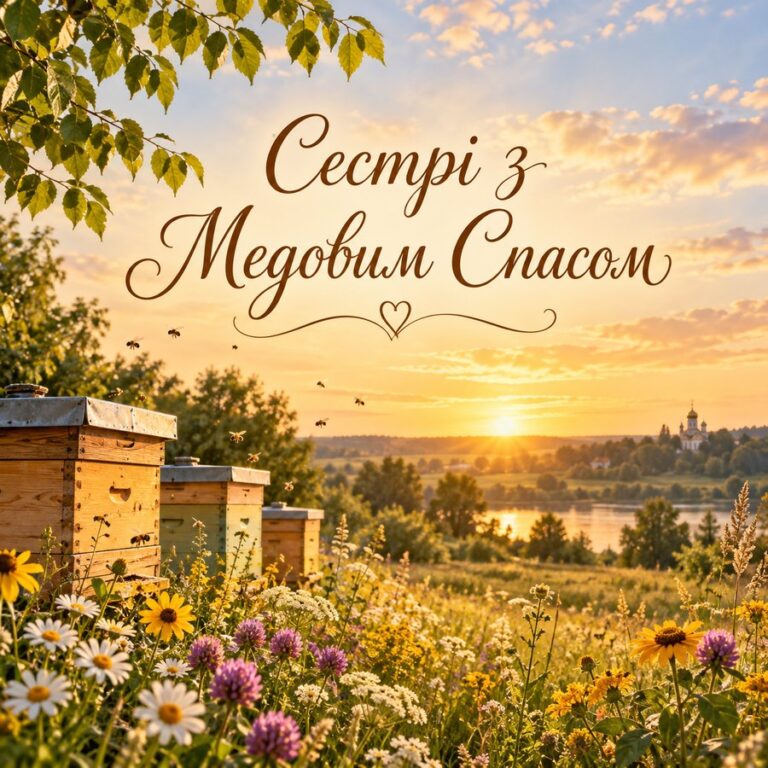 Сестрі з Медовим Спасом - листівка з привітанням з Медовим Спасом