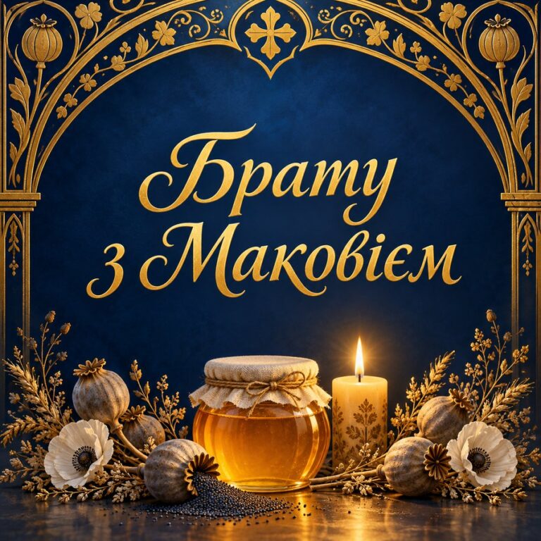 Брату з Маковієм - листівка з привітанням з Медовим Спасом