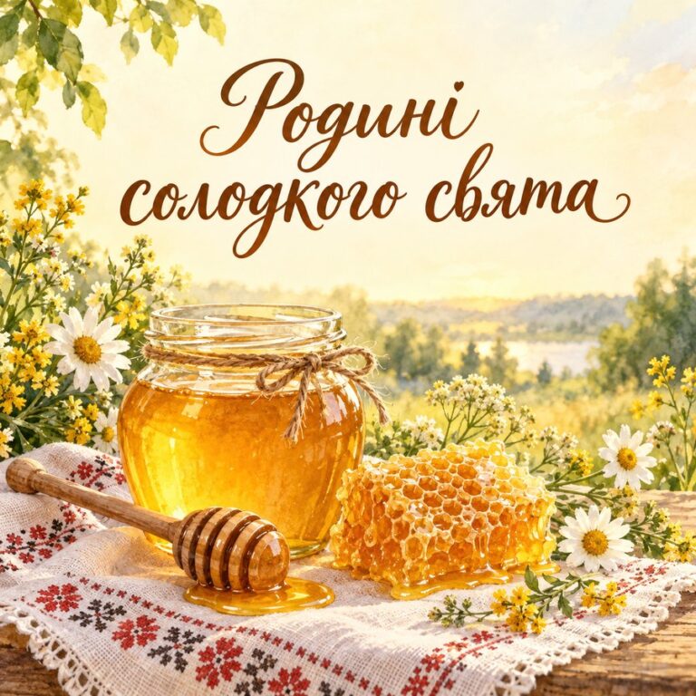Родині солодкого свята - листівка з привітанням з Медовим Спасом