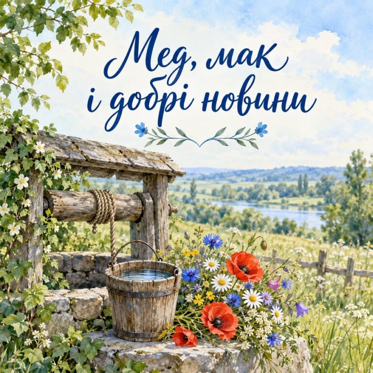Мед, мак і добрі новини - листівка з привітанням з Медовим Спасом