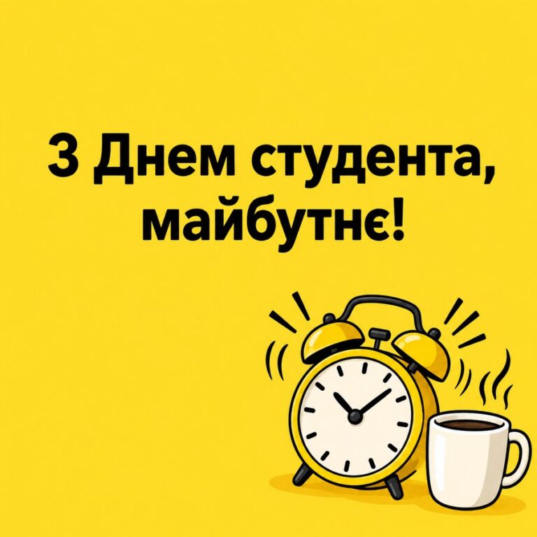З Днем студента, майбутнє! - листівка з привітанням з Днем студента