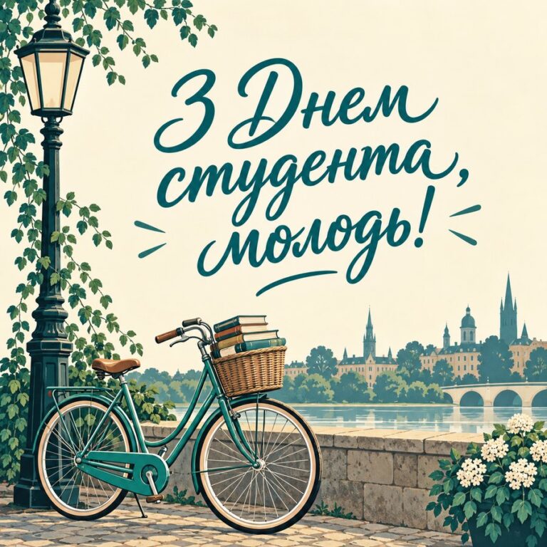 З Днем студента, молодь! - листівка з привітанням з Днем студента