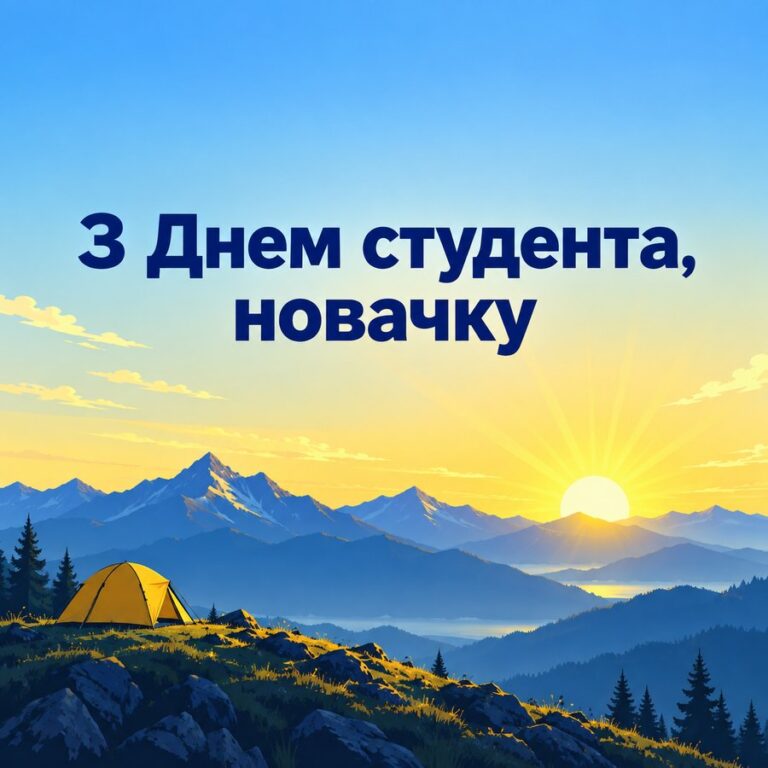 З Днем студента, новачку - листівка з привітанням з Днем студента