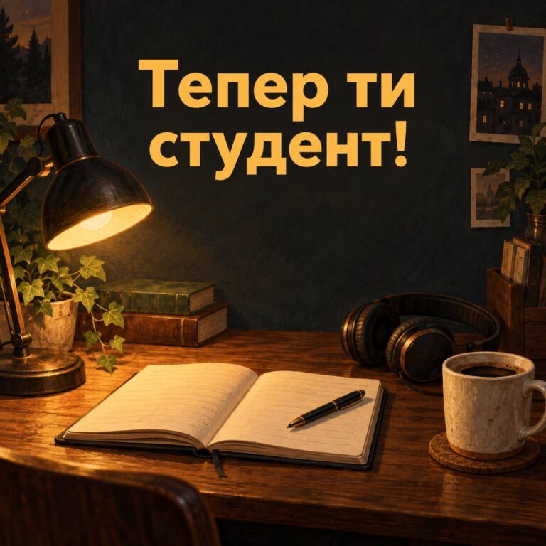 Тепер ти студент! - листівка з привітанням з Днем студента