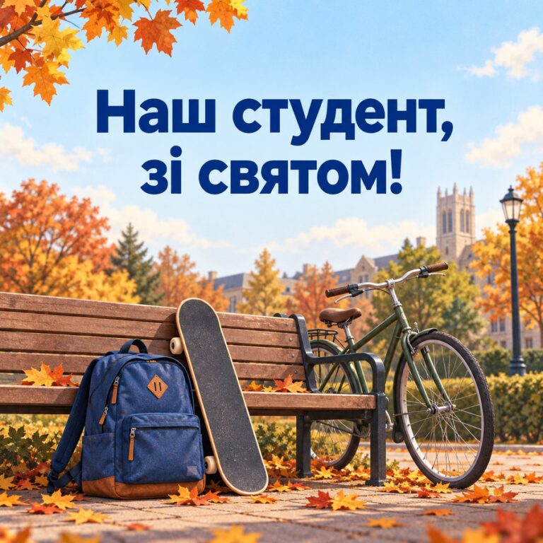 Наш студент, зі святом! - листівка з привітанням з Днем студента