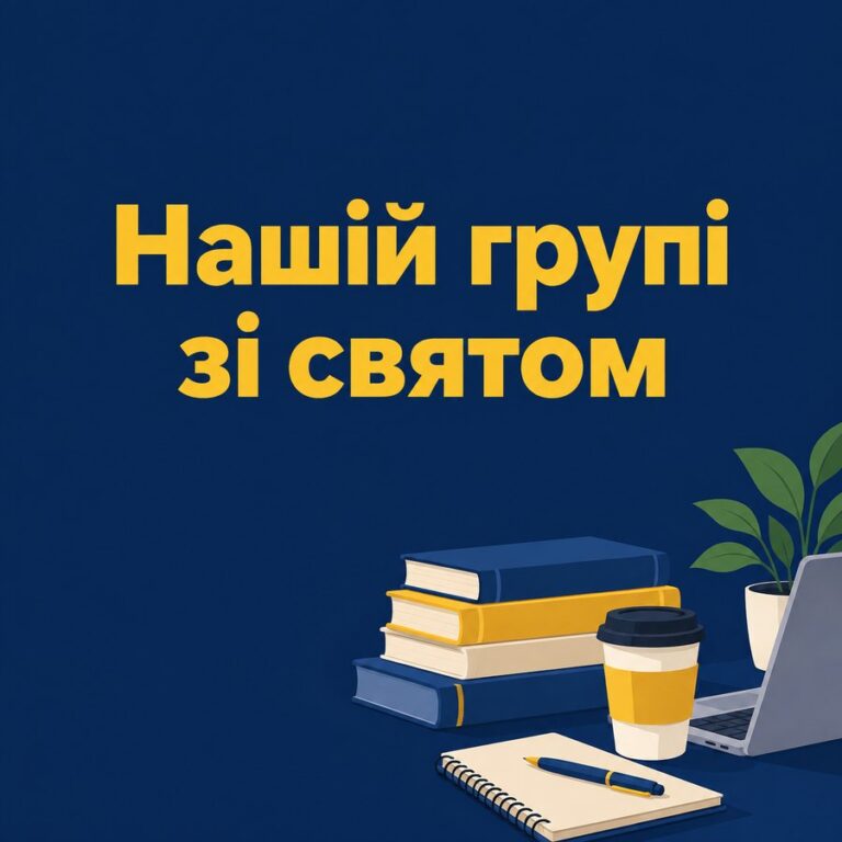 Нашій групі зі святом - листівка з привітанням з Днем студента
