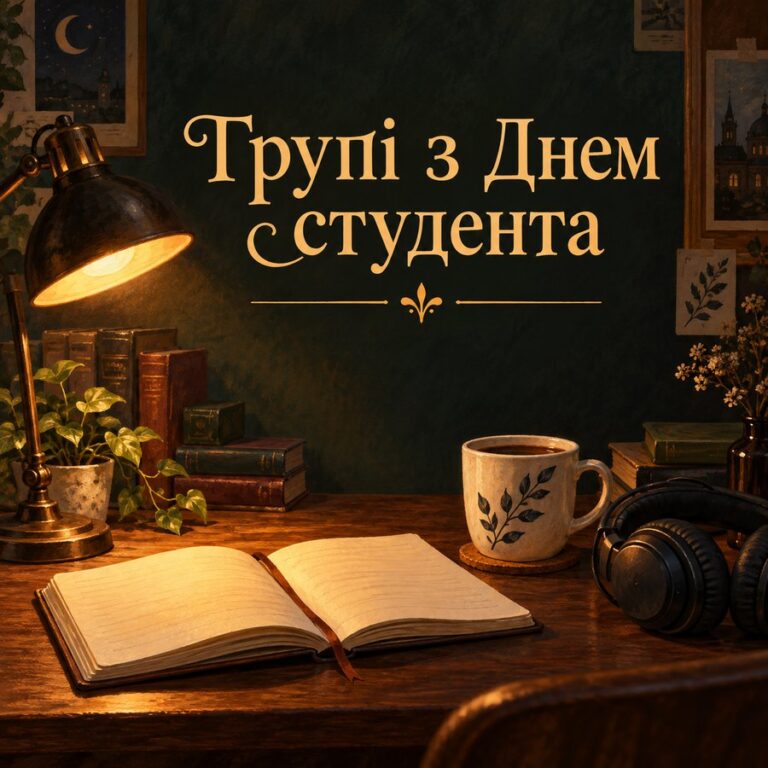 Групі з Днем студента - листівка з привітанням з Днем студента