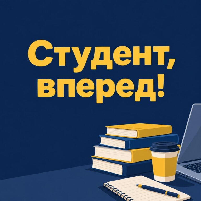 Студент, вперед! - листівка з привітанням з Днем студента