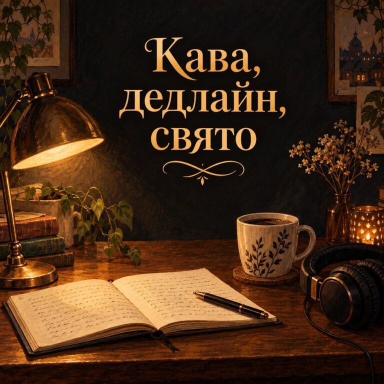 Кава, дедлайн, свято - листівка з привітанням з Днем студента