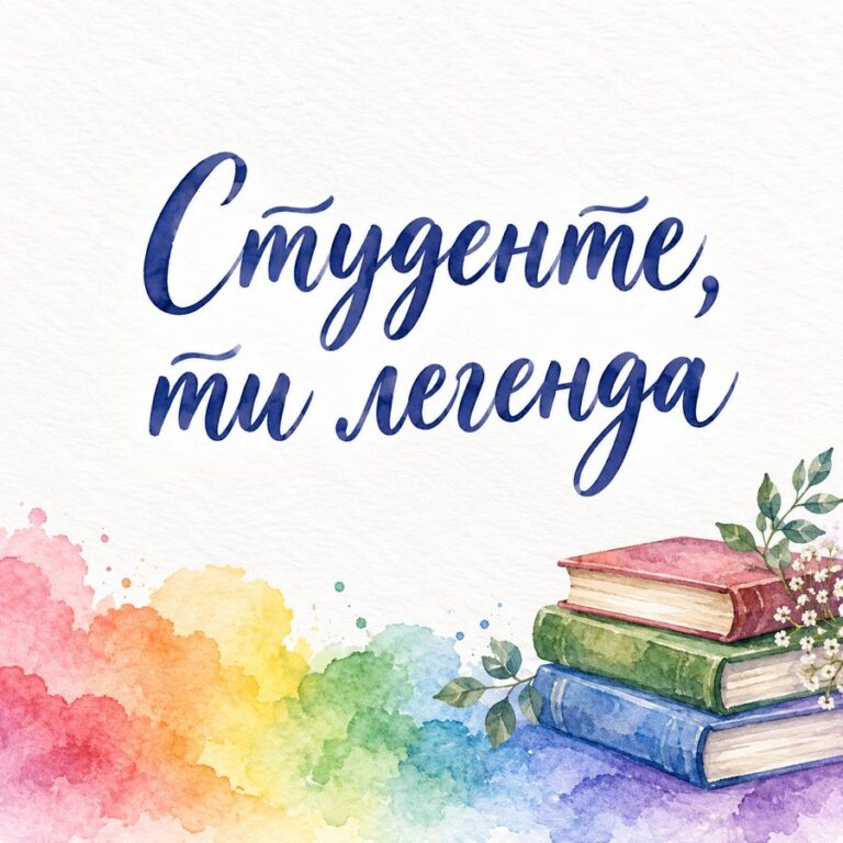 Студенте, ти легенда - листівка з привітанням з Днем студента